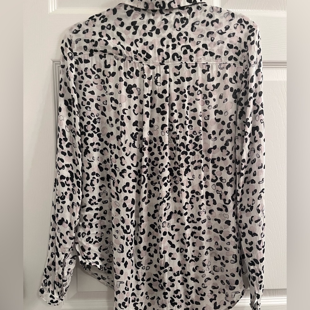Cloth & Stone Leopard Print Button Down - image 3